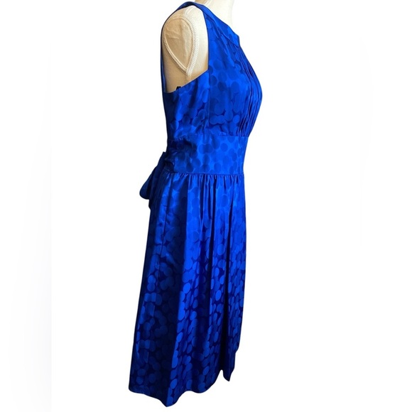 Maggy London Blue Ruched Tiered Halter Midi Dress - Picture 4 of 8